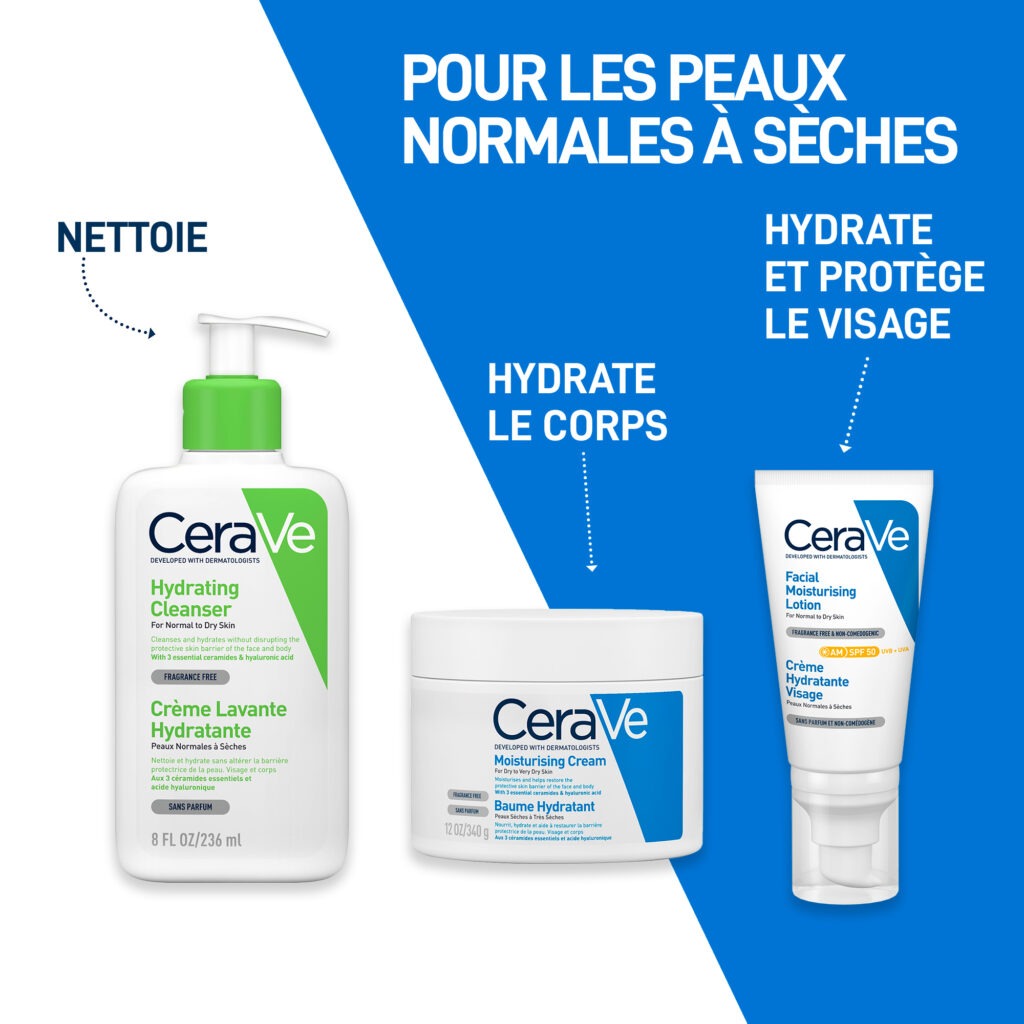 CeraVe est une marque de soins de la peau largement reconnue pour ses produits efficaces, spécialement formulés pour les peaux sensibles et sèches.